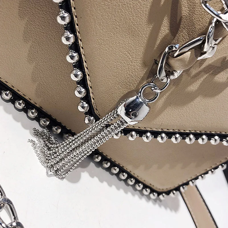 Fashion Simple Flap Bag Small PU Leather Women Handbag Designer Chain Rivet High Quality Female Shoulder Messenger Bags SS0416 (15)