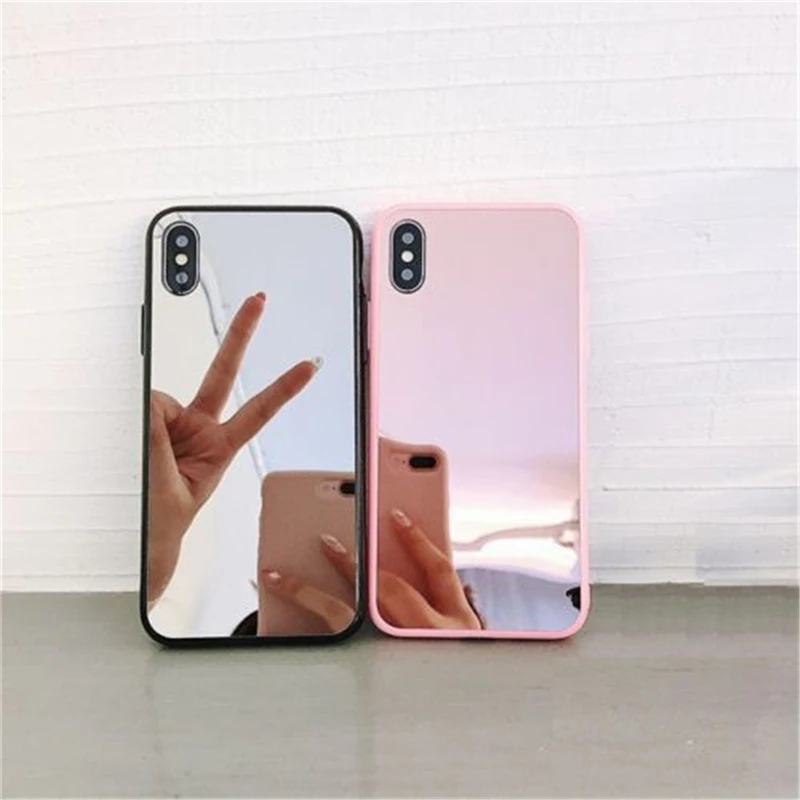 Eletei блестящее зеркало телефон чехол для iPhone 6 S 7 8plus X XR XS Max C зеркальным покрытием