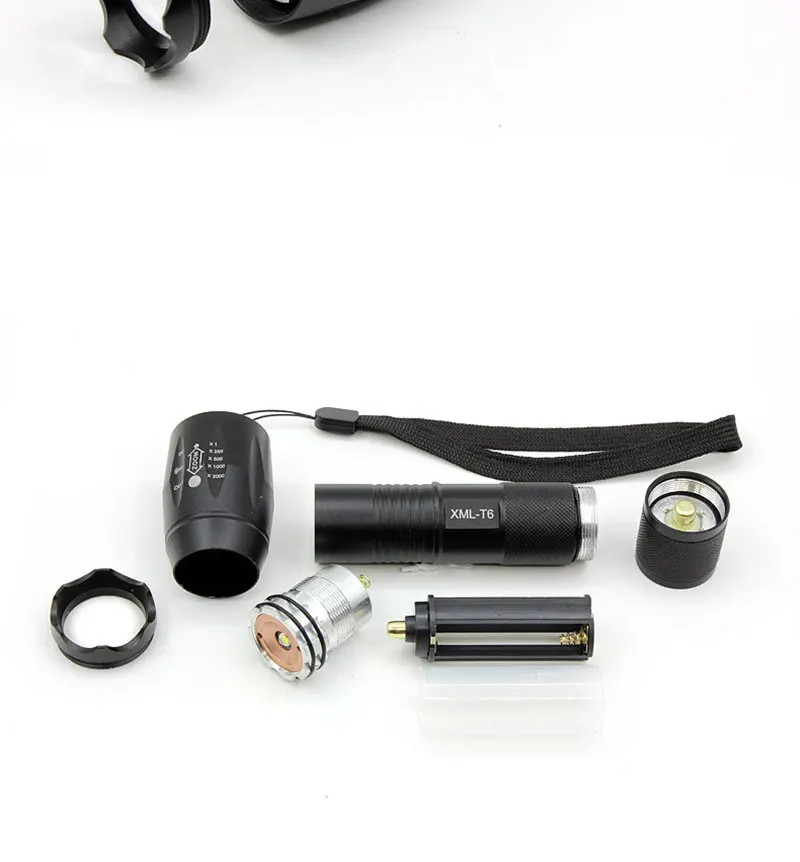 Ultra Bright Waterproof Hand Torch LED Flashlight CREE XML-T6 6000LM Zoomable Camping Hunting Lamp for Outdoor Bike Light 5 Mode (5)