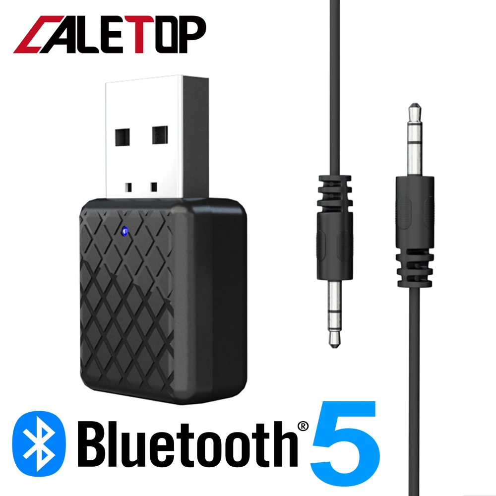 CALETOP Bluetooth 5,0 аудио приемник передатчик 3,5 мм AUX стерео звук Bluetooth передатчик для ТВ ПК беспроводной адаптер для автомобиля