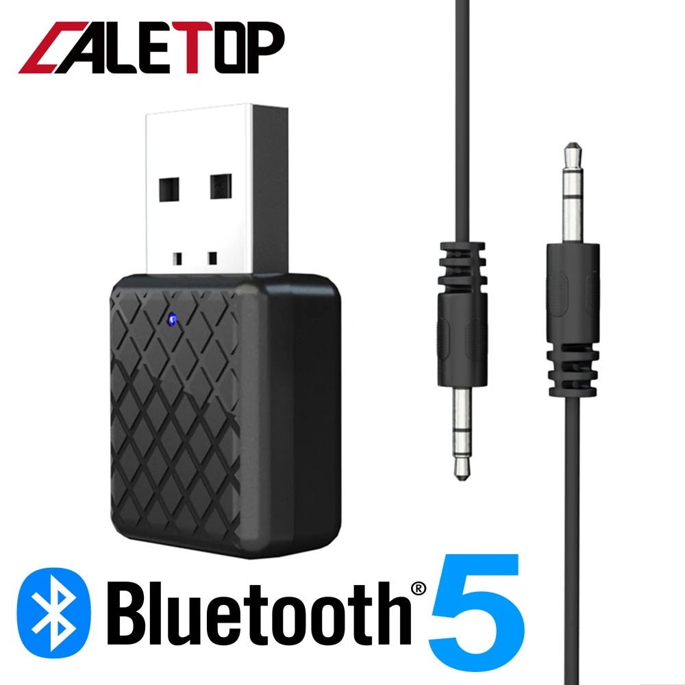 

CALETOP Bluetooth 5.0 Audio Receiver Transmitter 3.5mm AUX Stereo Sound Bluetooth Transmitter For TV PC Wireless Adapter For Car