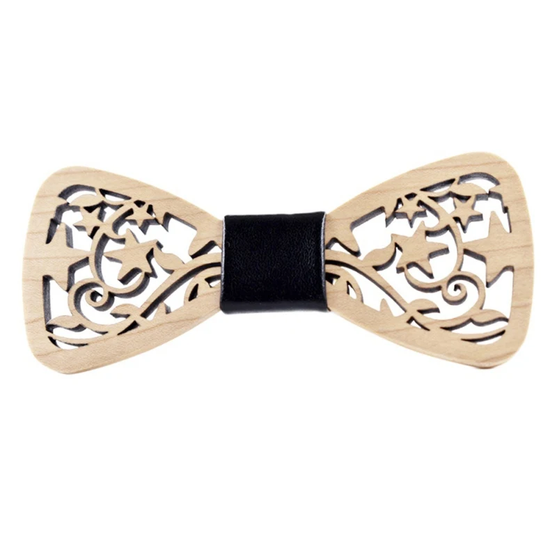 ROPALIA полый деревянный модный галстук-бабочка для мужчин свадебные костюмы деревянный галстук-бабочка в форме бабочки узкий галстук