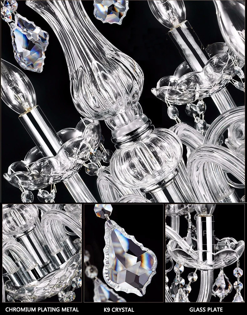 DX Clear Crystal LED Chandelier (6)