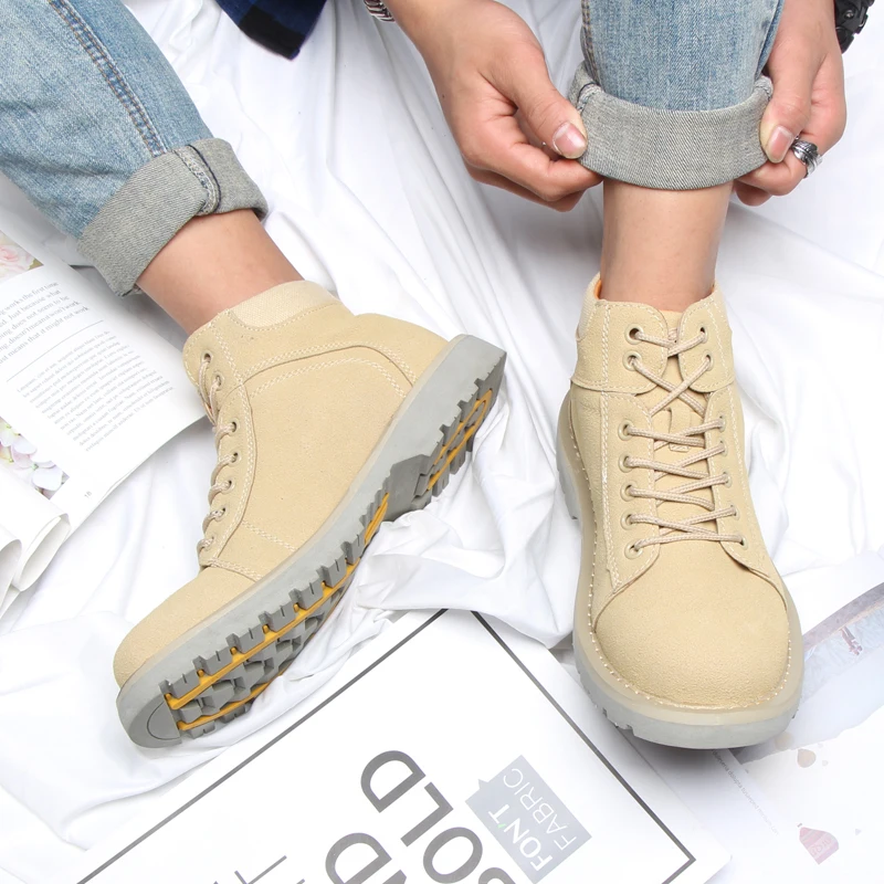 Martin boots men British leather boots summer men's boots fashion retro leather boots overalls boots thickened to keep warm