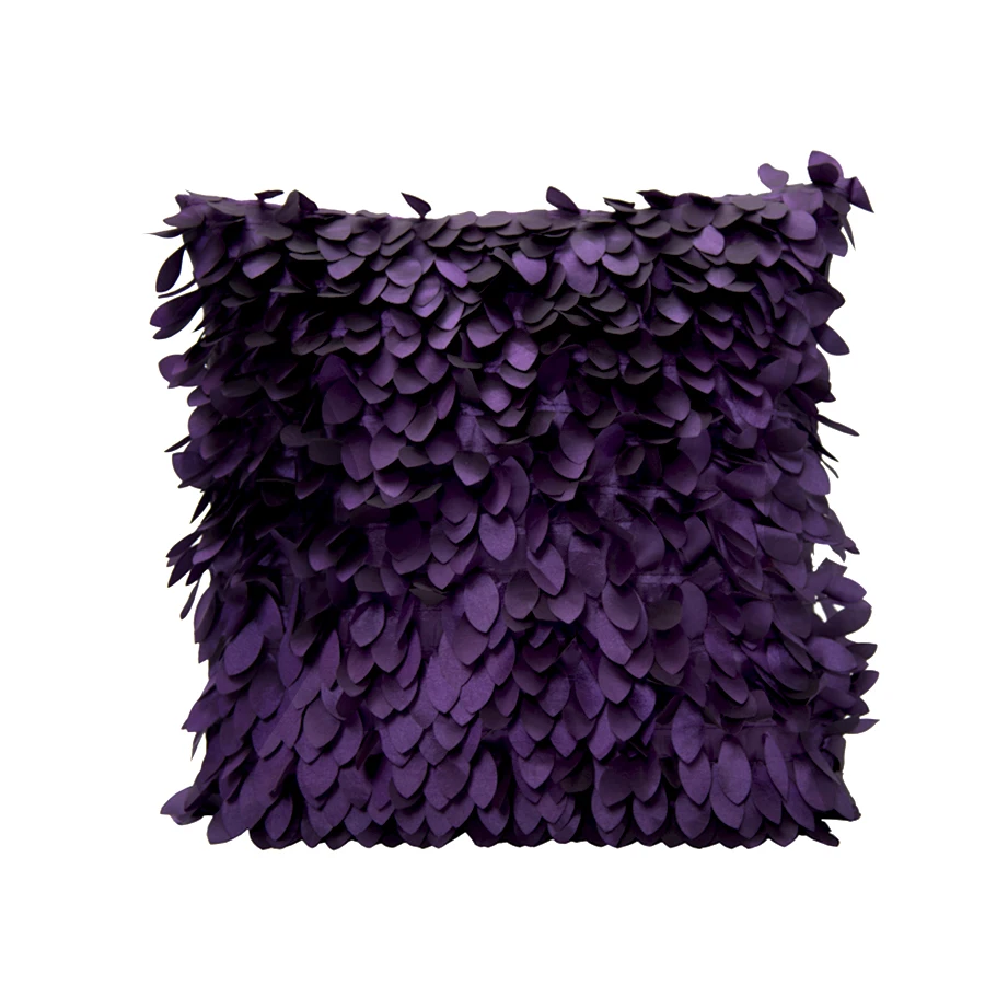 Cushion Without Inner Leaves Style Feather Square Christmas Decorative Pillow No Inner Filled