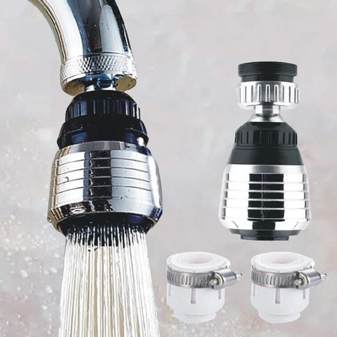 Rotate Swivel Kitchen Faucet Nozzle Filter Adapter Water Saving Tap