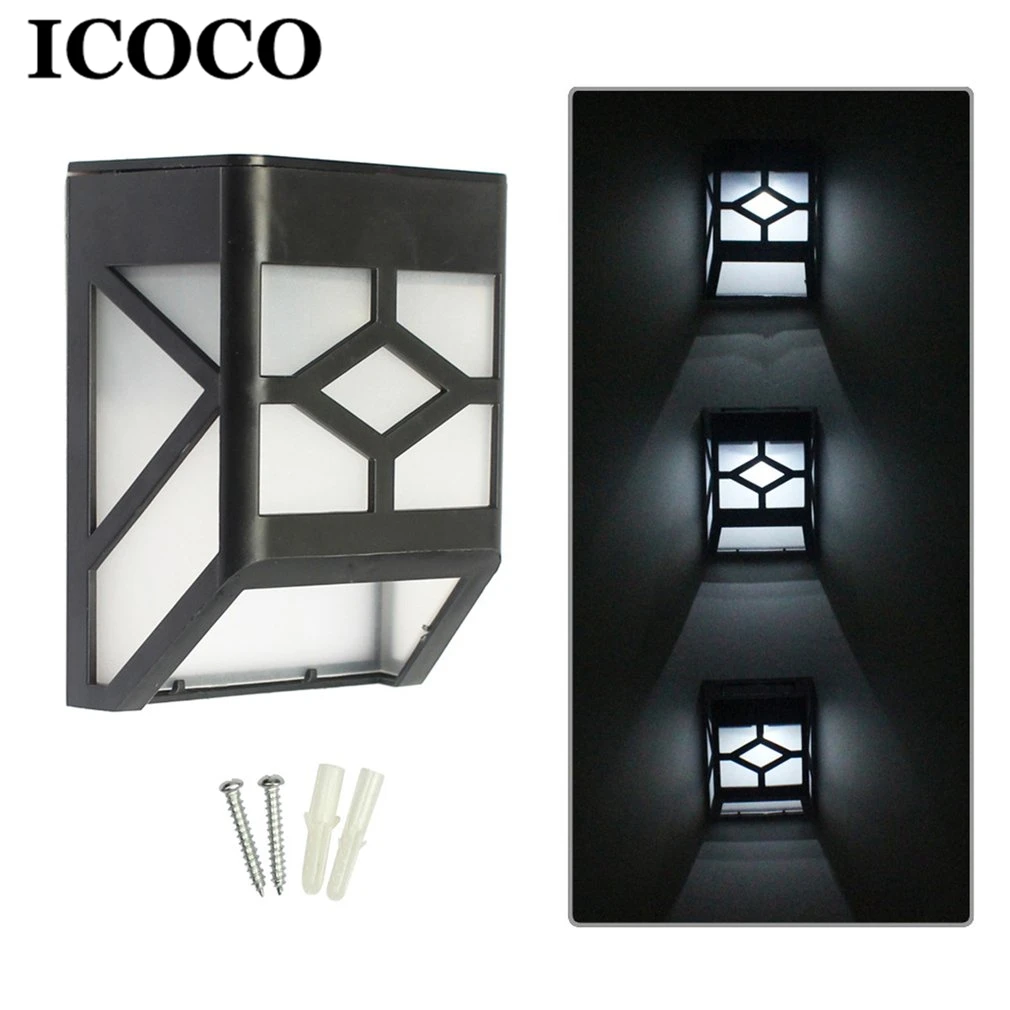 

ICOCO 2 LED Solar Lights Outdoor Garden LED Decorative Path Lamp Pane Lantern Solar Glow Led Waterproof Sidewalk Lamp Sale