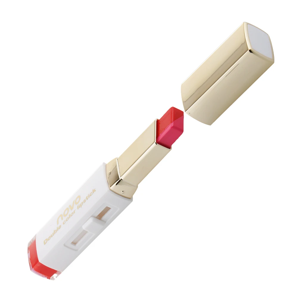 Dual Color Lipstick Moisturizing Gradient Color Fashion Makeup Lip Blam Waterproof & Long Lasting Works Especially Well