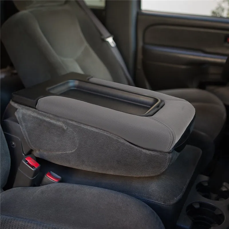 Vehicle Leather Center Console Armrest Cover Lid Cap For Chevrolet Chevy Tahoe Silverado 1500 2500 3500 Suburban GMC KOLEROADER (14)