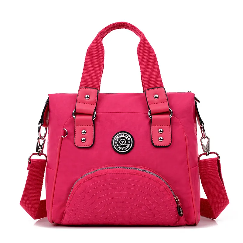 

JINQIAOER Casual Women Shoulder Crossbody Tote Bags Colorful Nylon Lady Waterproof Handbags Colorful