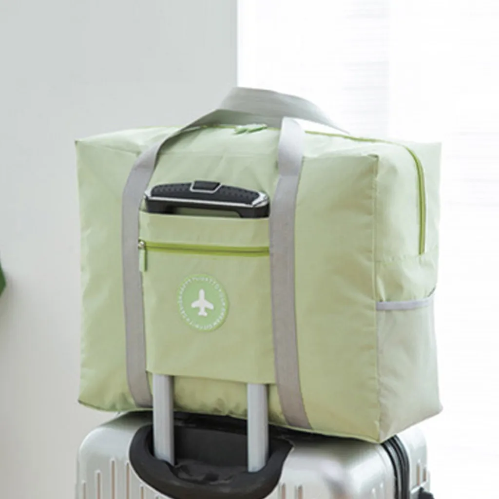 Aelicy, модная Водонепроницаемая дорожная сумка, большая вместительность, дорожная сумка для путешествий, Женская нейлоновая складная сумка, мужская сумка для багажа, дорожная сумка на плечо - Цвет: GN