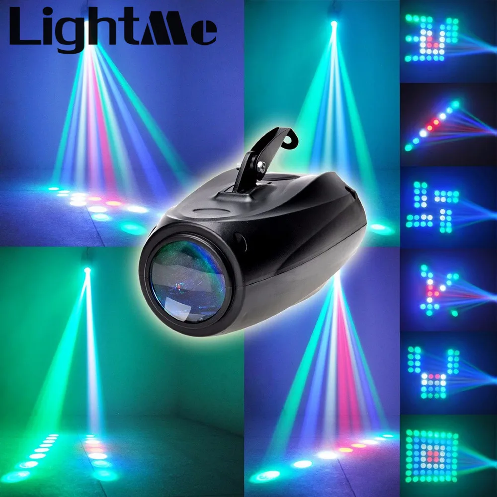 AC 90 240V 10W 64 LEDs RGBW Pattern Stage Light Auto Voice activated Projector Lighting Perfect