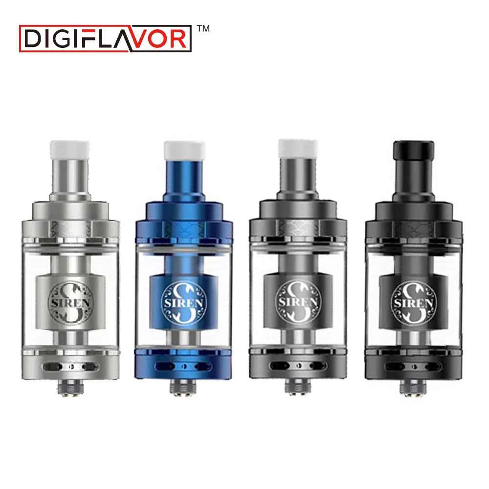 

Original Digiflavor Siren 2 GTA MTL Atomizer 2ml Capacity Easy to Wick & Upgraded Build Deck New Genisis Tank e Cigs Vape