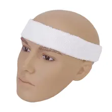 1 повязка на голову и 2 шт. эластичный браслет для спорта-белый