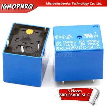 

5PCS Relay SRD-05VDC-SL-C SRD-05VDC-SL SRD-05VDC SRD-05V relays 5PINS 5V DC High Quality