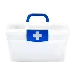 Новый Пластик 2 слоя Главная Медицина груди первой помощи набор держателя коробка для хранения аварийного наборы безопасности Детская