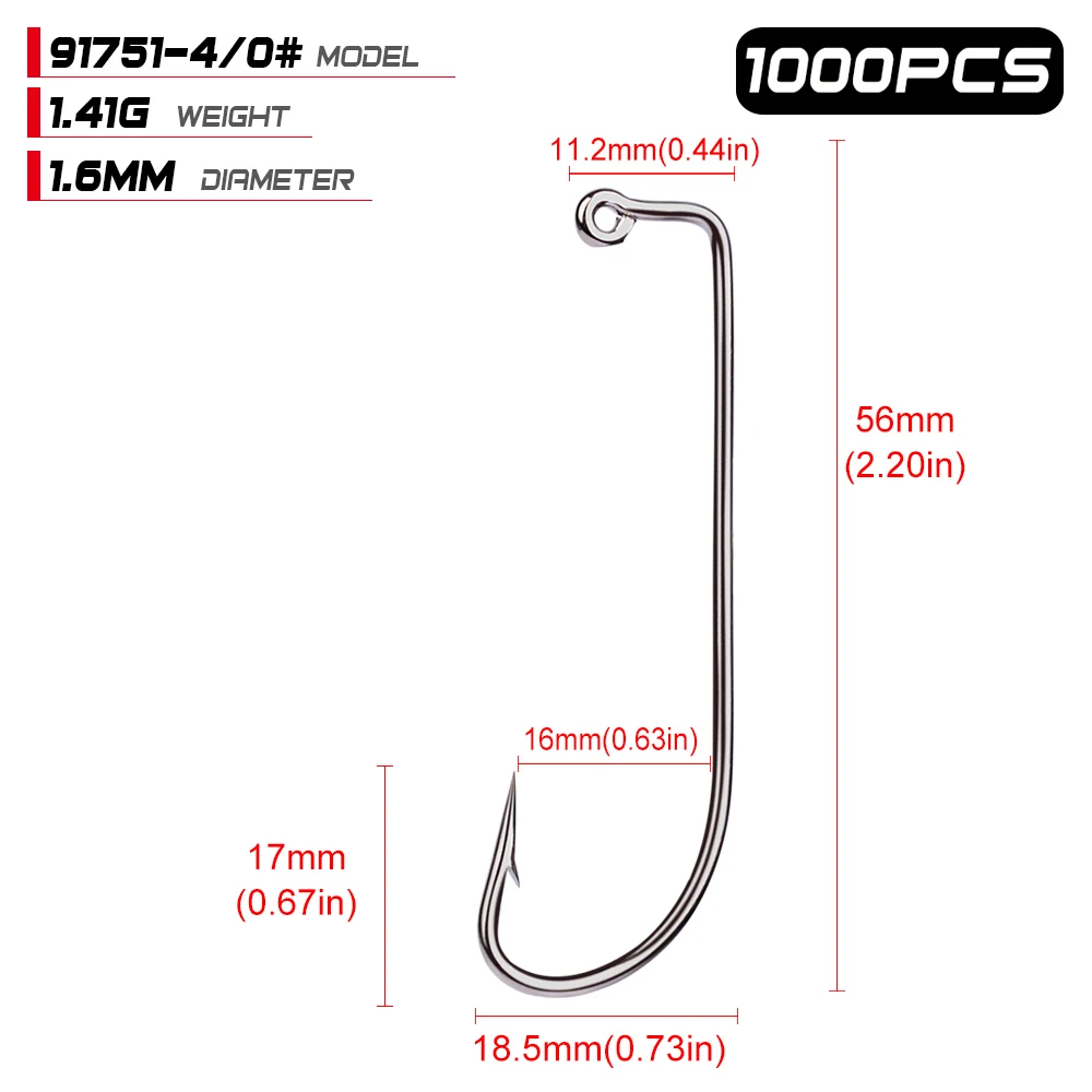1000 шт. рыболовный крючок 91751-2#-5/0# О 'Шонесси джиг крючок белый никель цвет рыболовный крючок - Цвет: 91751 4 0