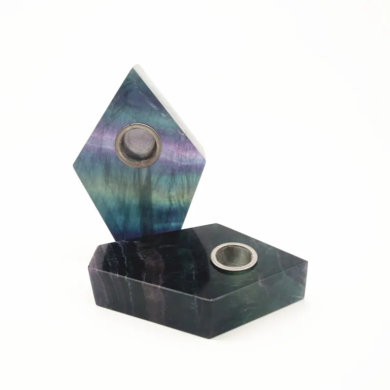 Natural-purple-rainbow-fluorite-quartz-diamond-crystal