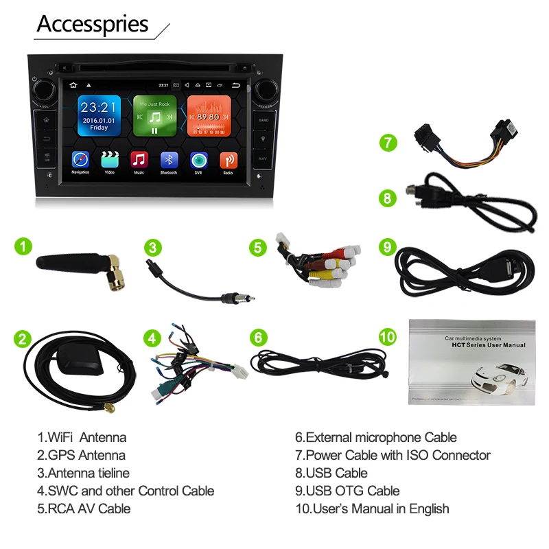 Flash Deal Autoradio Android 8.1 2 DIN DVD GPS for Vauxhall Opel Astra H G J Vectra Antara Zafira Corsa Vivaro Meriva Veda Multimedia Wifi 11