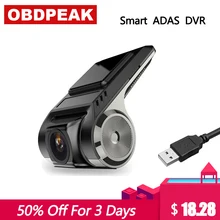 Smart Car DVR ADAS Mini Macchina Fotografica Full HD LDWS di Visione Notturna Auto Digital Video Recorder Dash Cam per USB Android multimedia Player