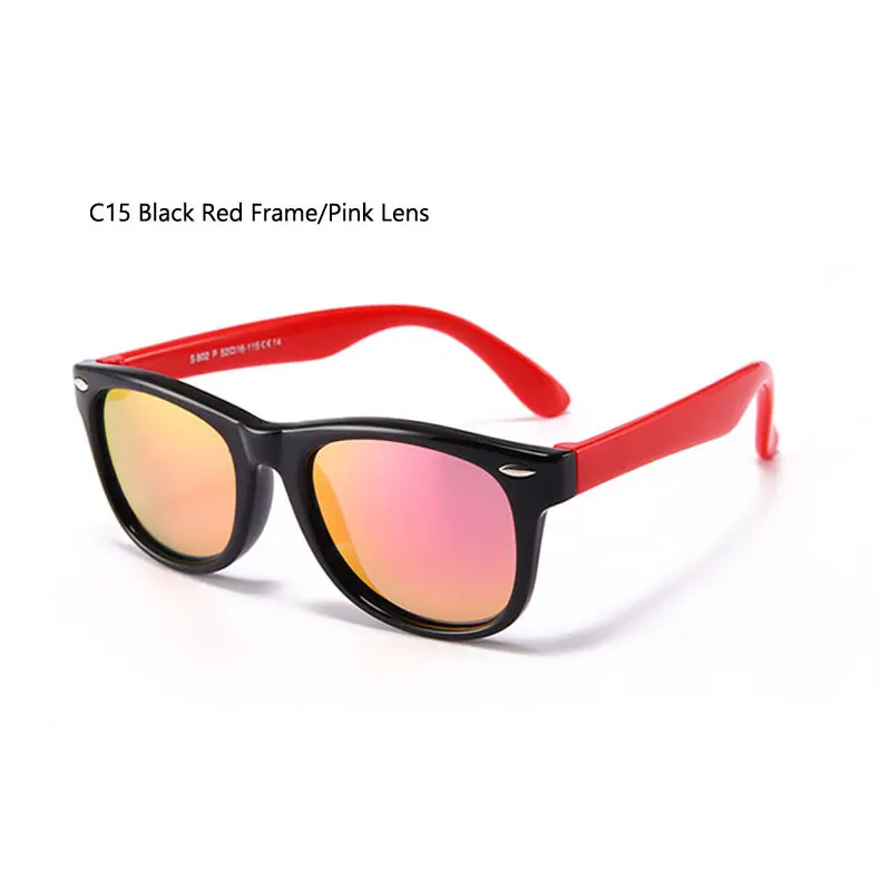 Квадратный поляризационные солнцезащитные очки для женщин дети обувь девочек мальчиков дети Eyegalsses детская картонная Защита от солнца очки г - Цвет линз: C15
