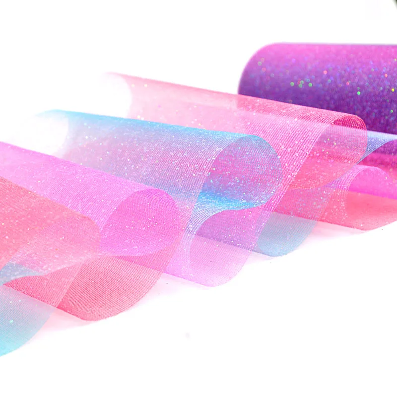 Glitter Tulle for Rainbow unicorn baby shower boy girl 1st Birthday kids High Chair Tutu table skirt Christmas tree decoration Glitter Tulle for Rainbow unicorn baby shower boy girl 1st Birthday kids High Chair Tutu table skirt Christmas tree decoration