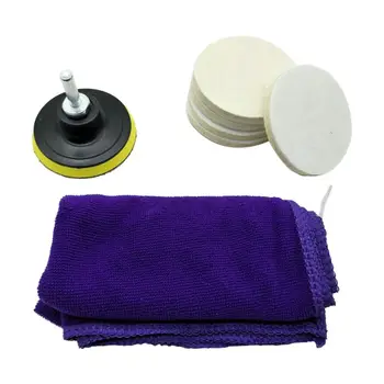 

8PC 3inch 75mm Felt Polishing Pad Windscreen Scratch Repair Glass Polishing Kit
