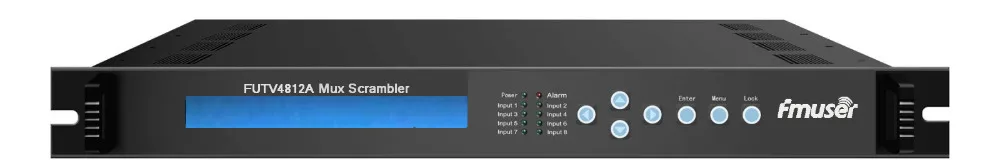 FUTV4812A IRD(8 ASI вход, 2ASI 1 IP выход) Mux-Scrambler CATV вещательная система