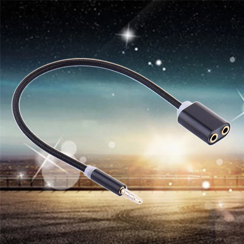 Newest 1 to 2 AUX Cable Male to Female Plug font b Audio b font Wire