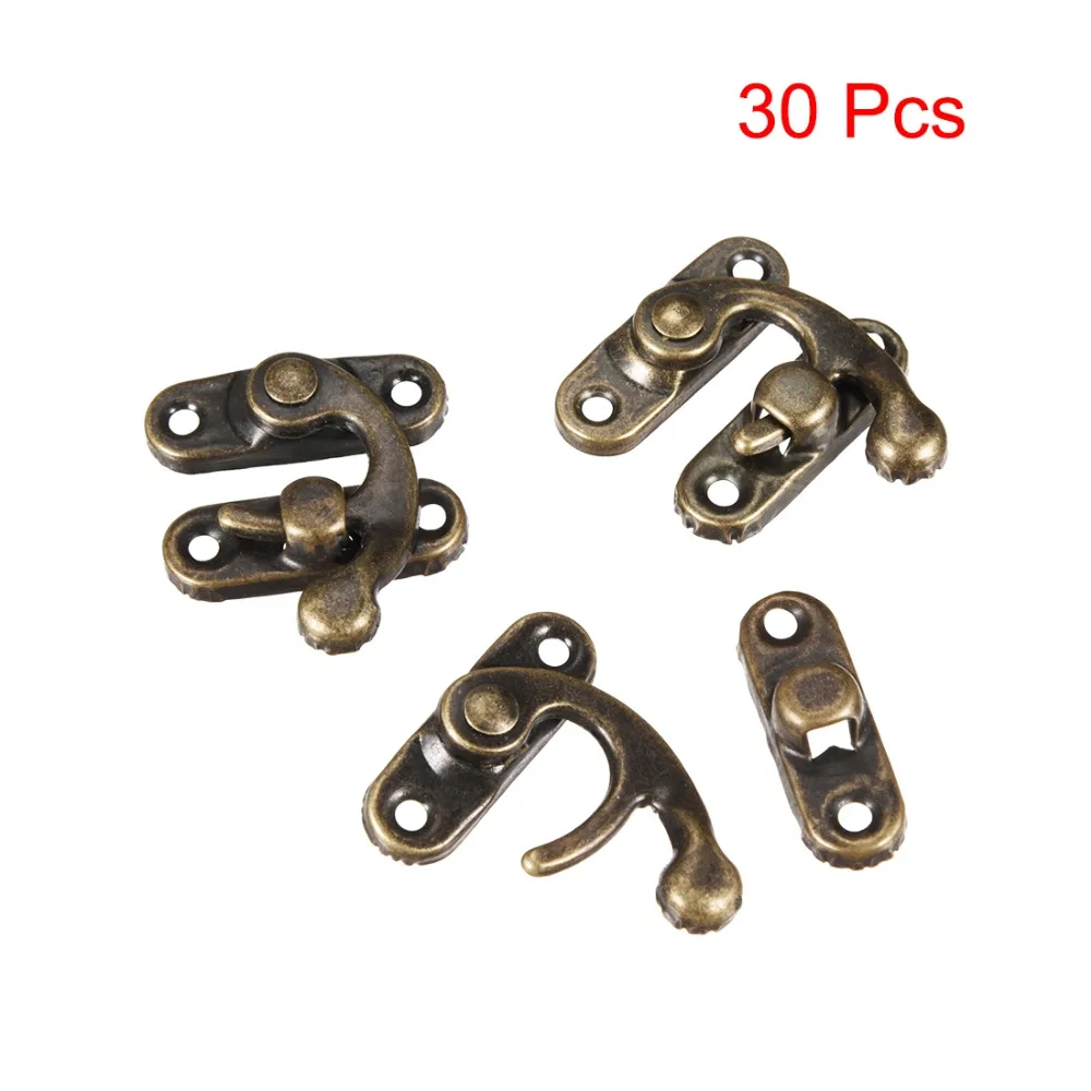 Uxcell 30pcs Antique Left Right Latch Jewelry Wooden Box Case Toggle