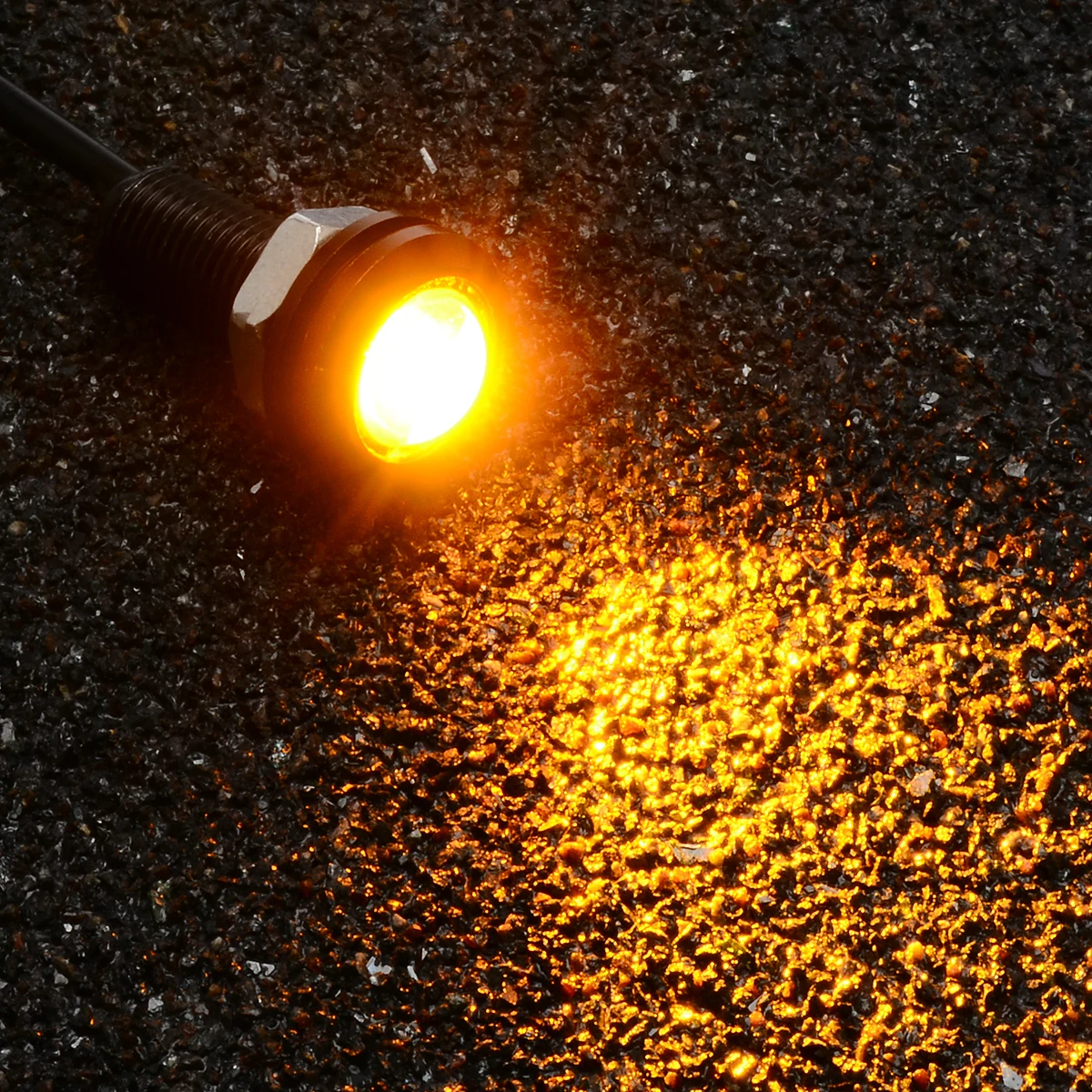 10pcs 12V 10W 18mm Amber Eagle Eye LED Lights COB LED Car Daytime Running DRL Head Tail Backup Light