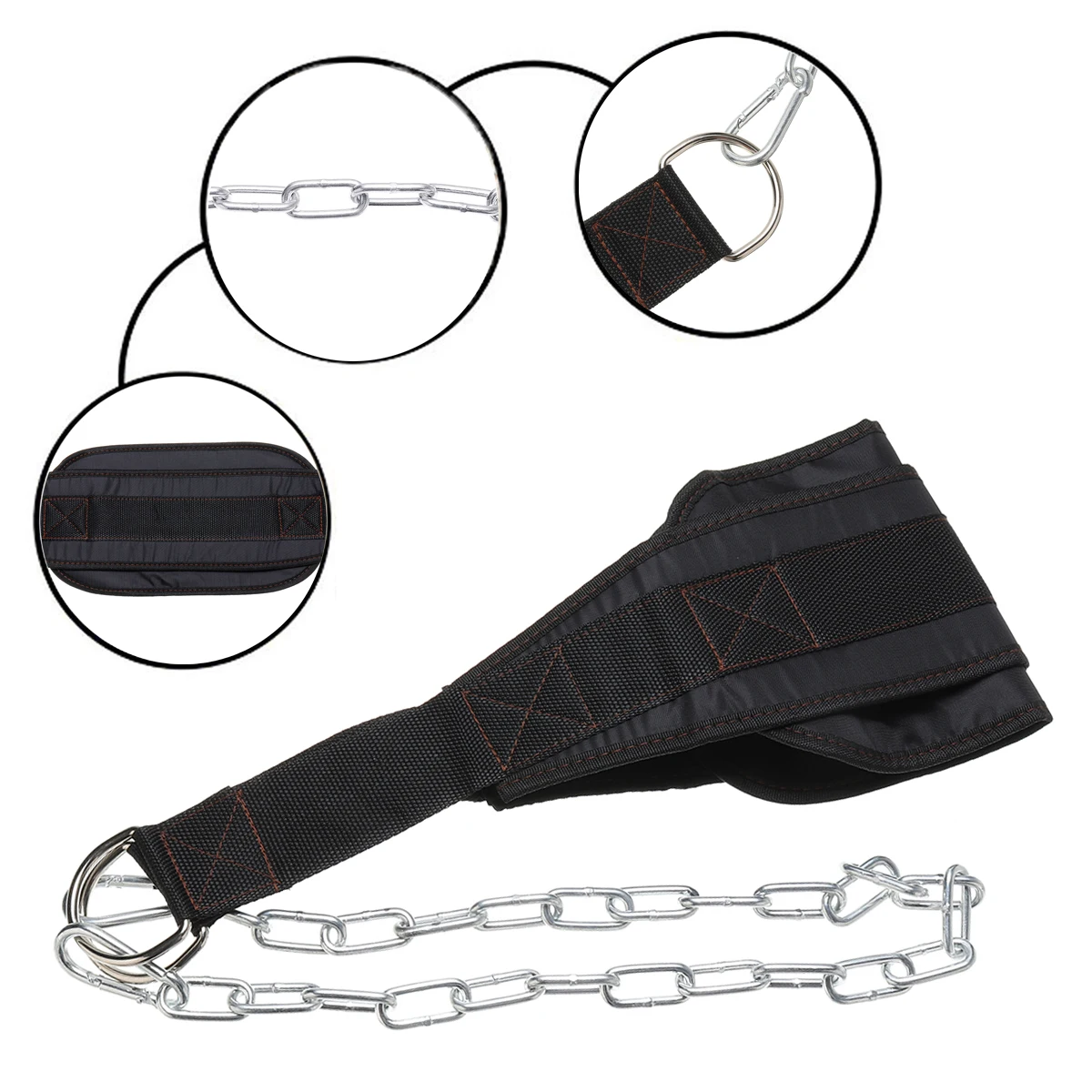 Fitness Equipment Weight Lifting Belt Gym Back Pull Up Chain Dipping Dip Body Building Workout Metal Chain Body