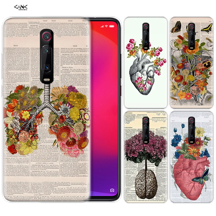 

Silicone Case for Xiaomi Redmi K20 Pro K20Pro Note 5 6 7 7A 6A Mi A2 A1 8 Lite 9 S2 Pocophone F1 Human anatomy organ