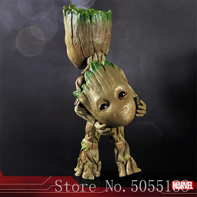 Горячие игрушки Marvel Groot Guardians of The Galaxy Мстители 1:1 милый ребенок дерево человек BJD Суставы подвижные фигурки игрушки 26 см