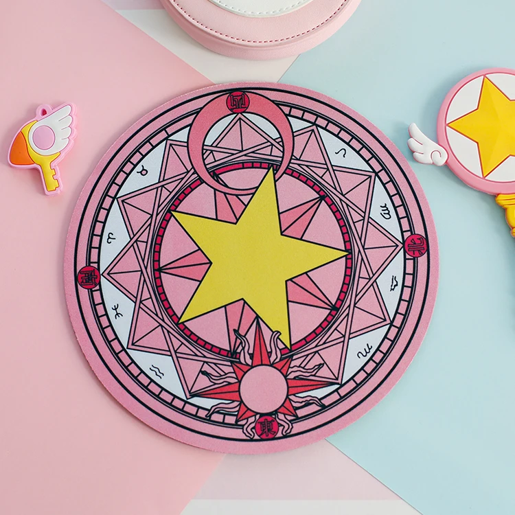 Карта captor Cardcaptor Sakura Clow Card Captor Sakura wand mouse mad компьютерный коврик для игровой мыши Kinomoto Magic Circle