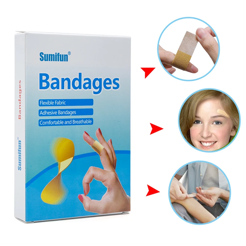 100 Pcs / box Waterproof Breathable Bandage Adhesive Wound First aid