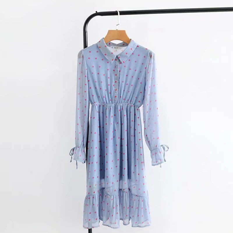 Women's Clothing Dress 2019 Two-Piecea Polka Dot Long Version Dress Ms Summer Street Sexy Slim Fit Trend Fashion Clothing