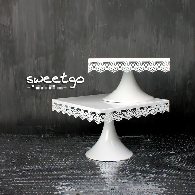 Wedding Cake Stand White Candy Fruit Plate Bakery Cake Display Plates