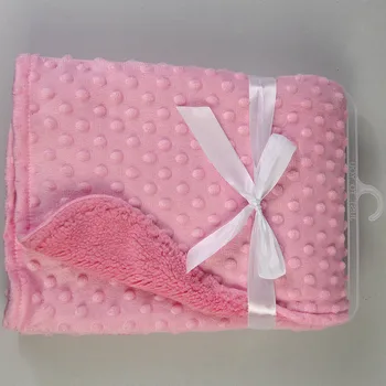 

Newborn Soft Baby Stroller Blanket Double Pressed Carpet Leisure Air Conditioning bath towel Blanket Fleece Stroller Blanket