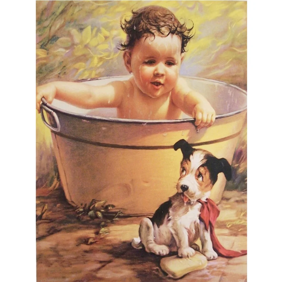 5d diy diamond painting baby shower Home Decor For Living Room DIY