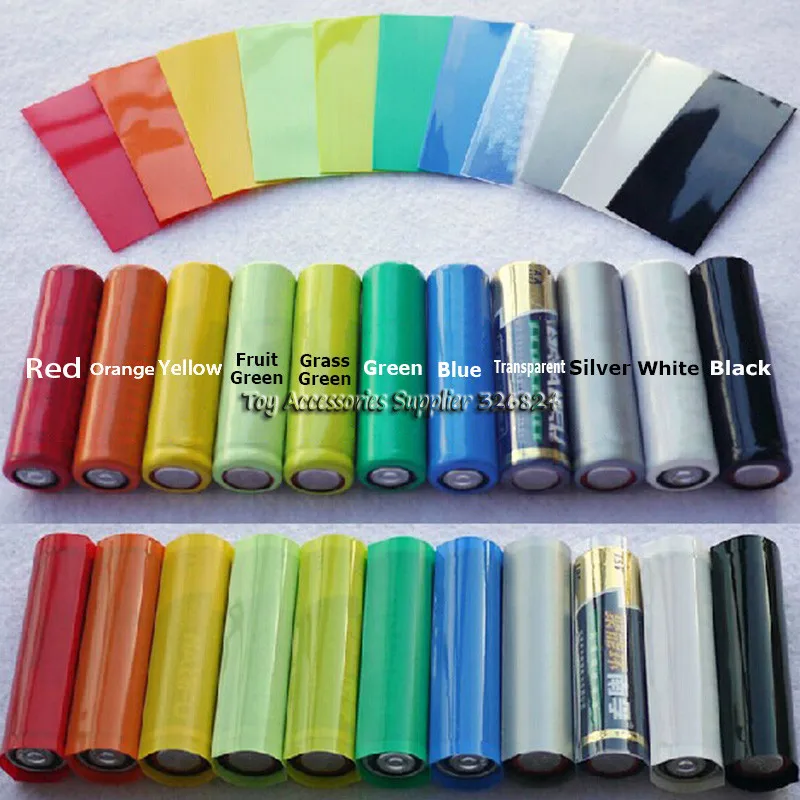 5 AA PVC Heat shrinkable tube has been cut shrink wrap packing colored