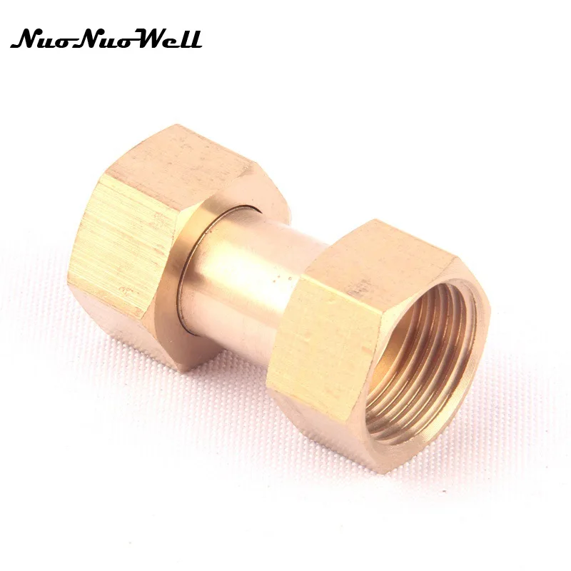 

1pcs NuoNuoWell Brass 1/2" Female Thread Socket Garden Irrigation Pipe Adapter Metal Connector Parts Coupling Nipple Fittings