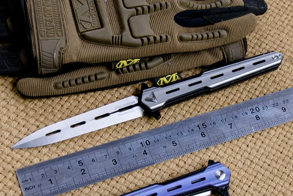 

NOC DT02 tactics folding knife D2 blade KVT ball bearing steel titanium handle camping hunting outdoor Survival knives EDC Tools