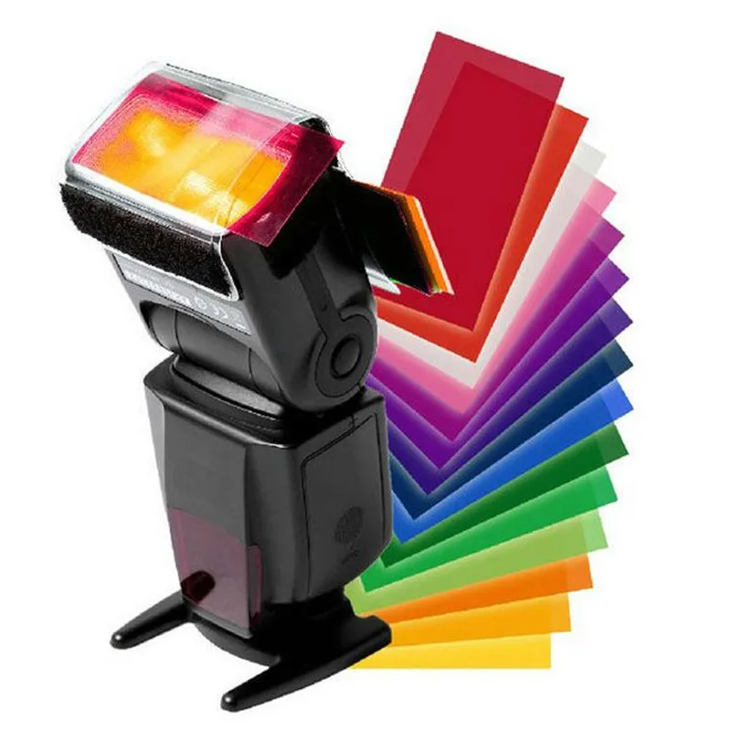 12 компл. Цвет карты для Strobist флэш гель фильтр Цвет баланс с резинкой для Canon Nikon sony Olympus вспышка фотовспышки