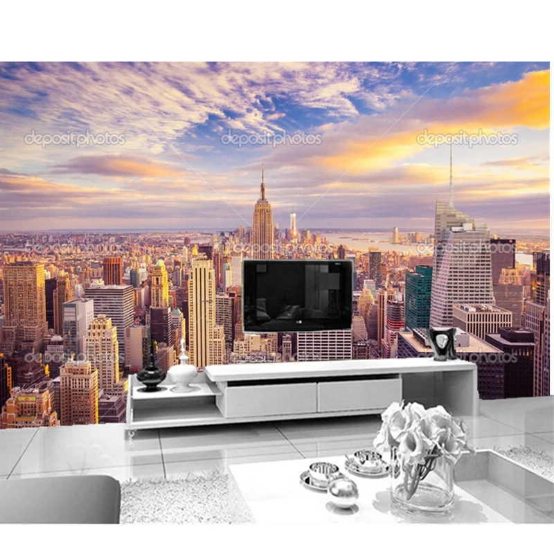 custom photo wallpaper new york city sunshine skyline 3d murals for