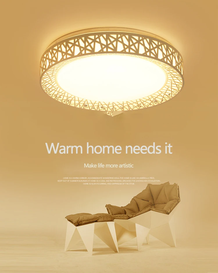 

Round nest led ceiling lamp living room bedroom lamp modern minimalist room lighting fixtures