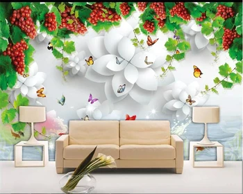 

beibehang papel de parede 3d 3d wallpaper custom fashion fresh vineyard rustic style TV background papel de parede wallpaper