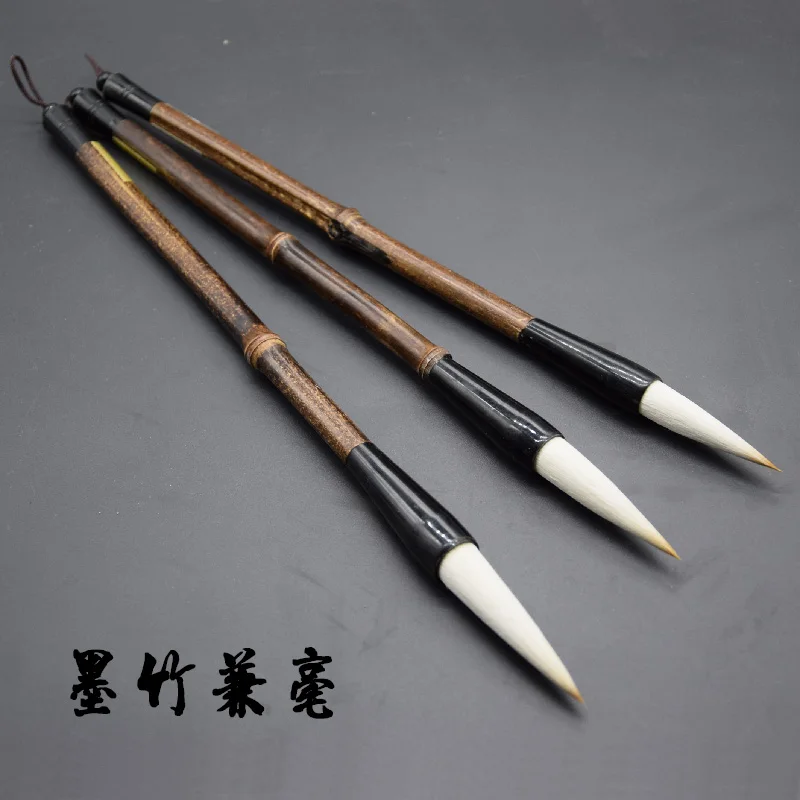 Natural Bamboo Pole Chinese Painting Brush Mixed Hair Small