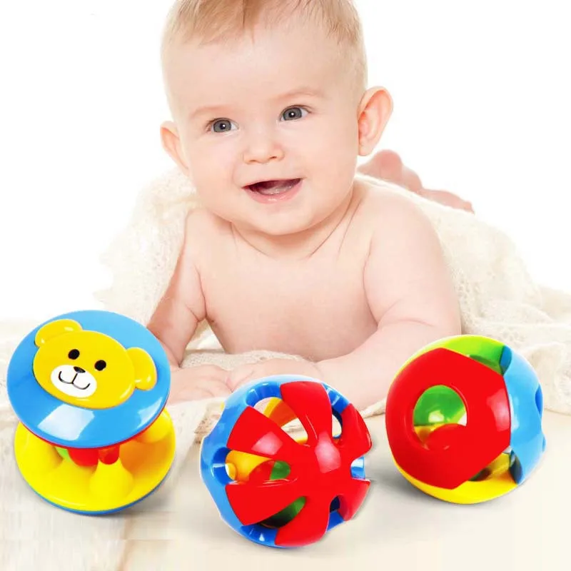 New 0 6 Months Baby Toys 2Pcs /Set Musical Bell Early Educational