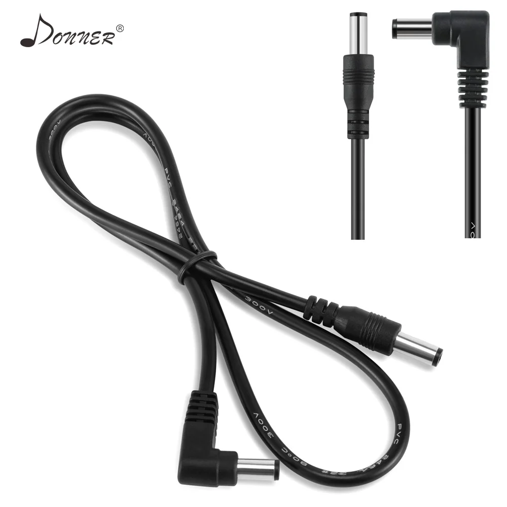 

Donner 10Pcs/lot 60CM Guitar DC Pedal Power Patch Cable Cord Effect Pedal Power Supply Cord Cable Wire Right Angle Straight Jack